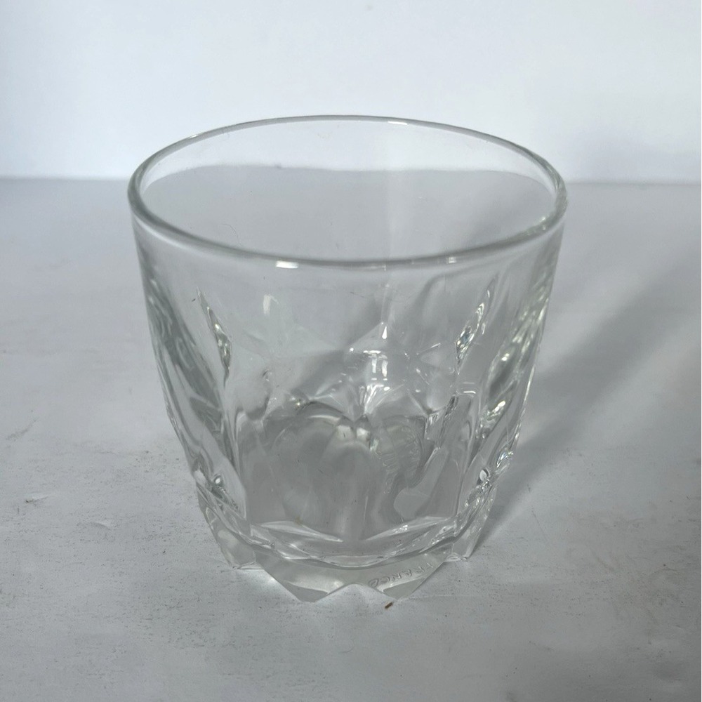 Arcoroc France On The Rocks Glass Whiskey Scotch Lowball Barware Vintage